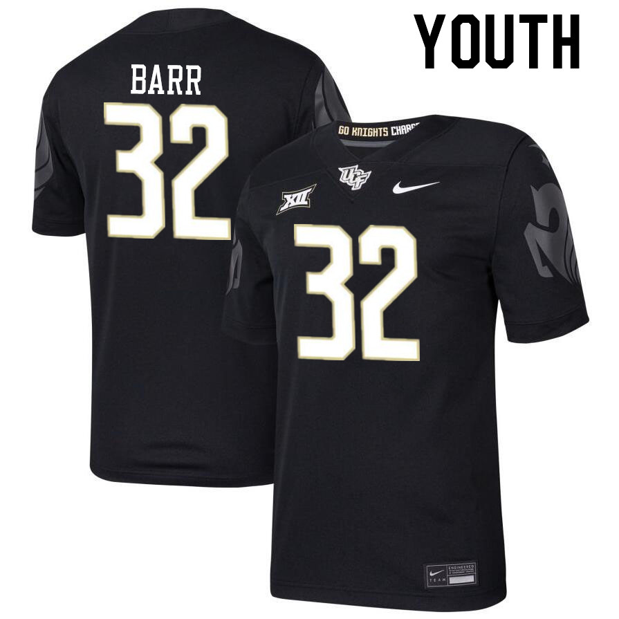 Youth #32 Ethan Barr UCF Knights Big 12 Conference College Football Jerseys Stitched-Black